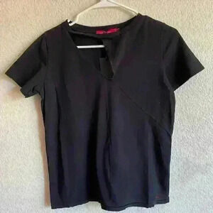 n: philanthropy Harlow Distressed BFF Tee 100% Cotton Black NWT Women size XS